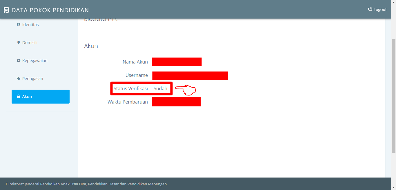 Cara Verifikasi Akun PTK Di Manajemen Dapodik 2021 RajasaNews