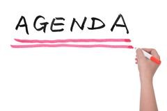 agenda-written-white-board-34477692
